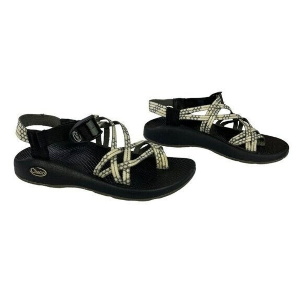 Chaco ZX/2 Classic HIking Sandals Double Strap‎ Toe Loop Black Womens Size 8 - Picture 2 of 12
